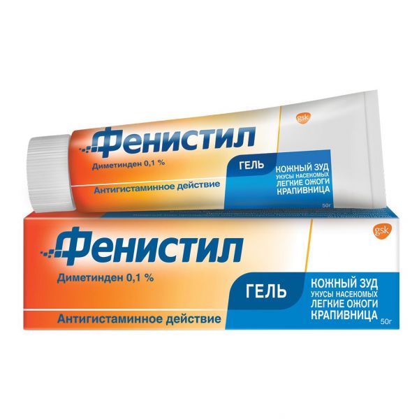 Фенистил 0.1% 50г гель д/пр.наружн. №1 туба (Novartis consumer health s.a.)