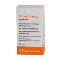 Фликсотид 125мкг/доза 60доз аэр.д/инг. №1 ингалятор доз. (GLAXOSMITHKLINE PHARMACEUTICALS S.A.)