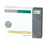 Примаксетин 30мг таб.п/об.пл. №6 (ОБОЛЕНСКОЕ ФАРМАЦЕВТИЧЕСКОЕ ПРЕДПРИЯТИЕ АО)