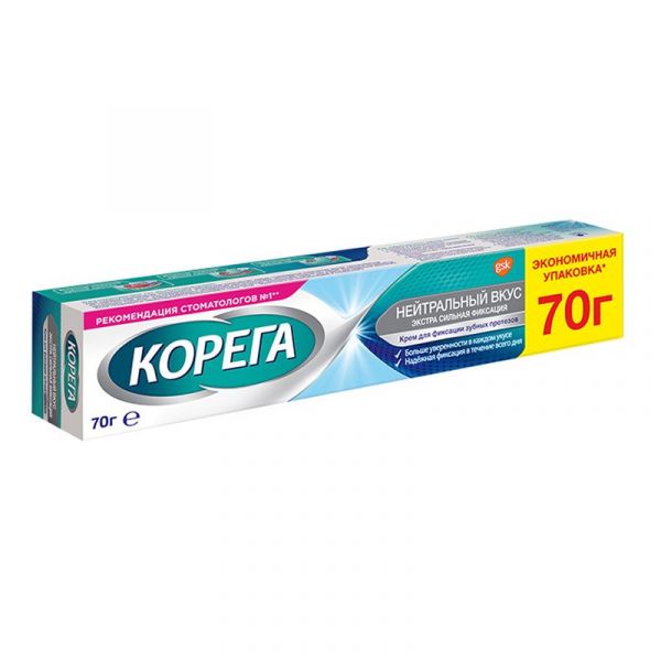 Корега крем д/фикс. зубных протезов 70г №2 нейтральн. вкус (Stafford miller ireland limited)