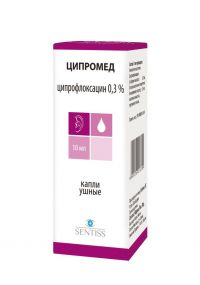 Ципромед 0.3% 10мл капли ушн. №1 фл.-кап. (PRO.MED.CS PRAHA A.S.)