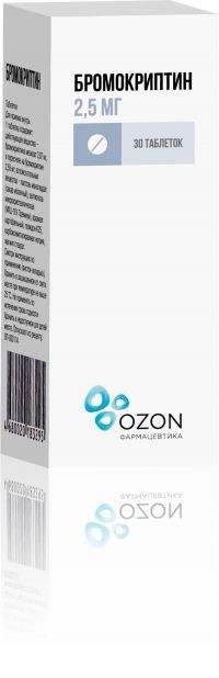 Бромокриптин 2.5мг таб. №30 (ОЗОН ООО)