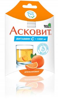 Асковит (витамин с 1000мг) 1г таб.шип. №10 апельсин (NATUR PRODUKT PHARMA SP.ZO.O.)