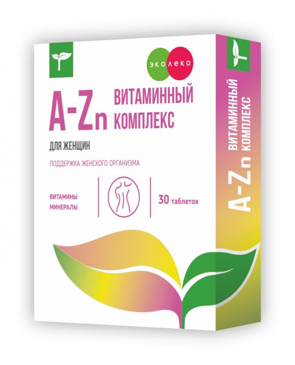 Эколеко витаминный комплекс a-zn таб.п/об. №30 д/женщин