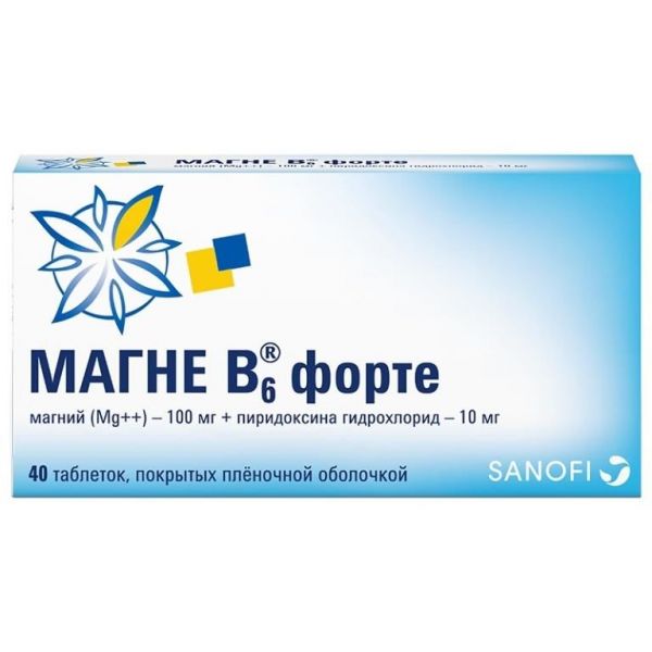 Магне b6 форте таб.п/об. №40