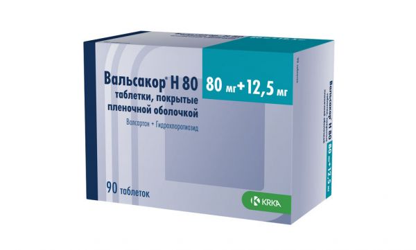 Вальсакор н 80мг+12,5мг таб.п/об.пл. №90