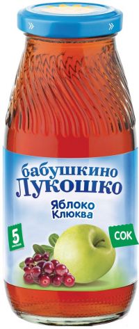 Бабушкино лукошко сок 200мл яблоко клюква осветл. б/сахара (ФАУСТОВО ЗАВОД ДЕТСКОГО ПИТАНИЯ ООО)