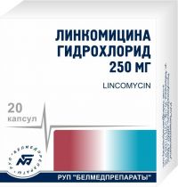 Линкомицин 250мг капс. №20 (БЕЛМЕДПРЕПАРАТЫ РУП)