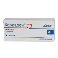 Кордарон 200мг таб. №30 (CHINOIN PHARMACEUTICAL AND CHEMICAL WORKS CO.)