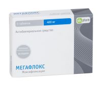 Мегафлокс 400мг таб.п/об.пл. №5 (ОБОЛЕНСКОЕ ФАРМАЦЕВТИЧЕСКОЕ ПРЕДПРИЯТИЕ АО)