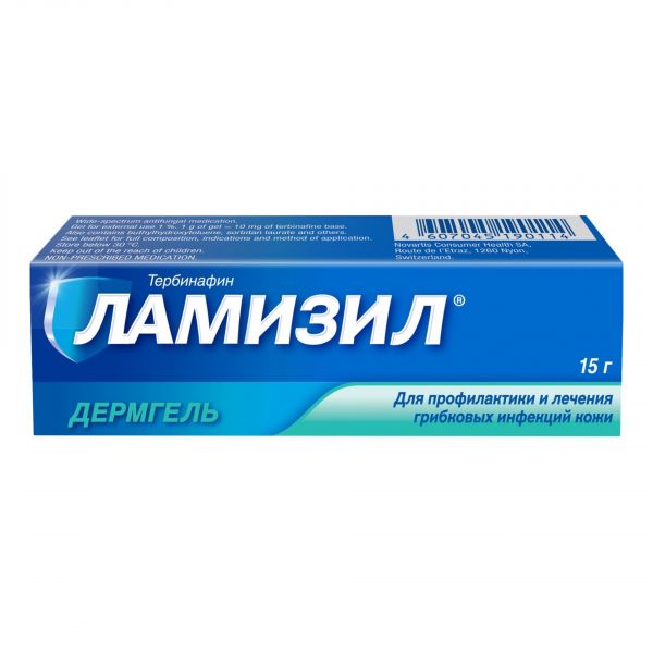 Ламизил дермгель 1% 15г гель д/пр.наружн. №1 туба (Novartis consumer health inc.)