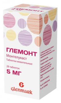 Глемонт 5мг таб.жев. №28 (GLENMARK PHARMACEUTICALS LTD)