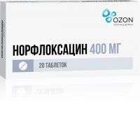 Норфлоксацин 400мг таб.п/об.пл. №20 (ОЗОН ООО)