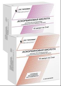 Аскорбиновая кислота 5% 2мл р-р д/ин.в/в.,в/м. №10 амп. (БИОХИМИК АО)