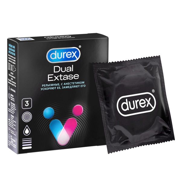 Презерватив durex №3 dual extas