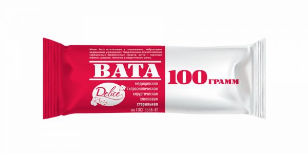 Делис вата хирургическая стерильная 100г