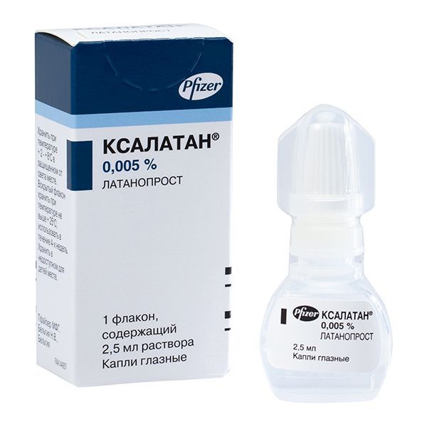 Ксалатан 0.005% 2.5мл капли глазн. №1 фл.-кап. (Pfizer mfg. belgium n.v.)