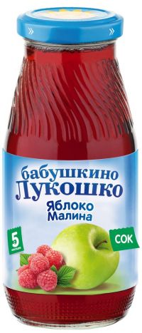 Бабушкино лукошко сок 200мл яблоко малина осветл. б/сахара (ФАУСТОВО ЗАВОД ДЕТСКОГО ПИТАНИЯ ООО)