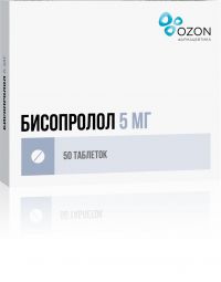 Бисопролол-тева 5мг таб.п/об.пл. №50 (ОЗОН ООО)