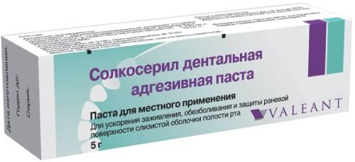 Солкосерил дентальная адгезивная паста 5г №1 туба