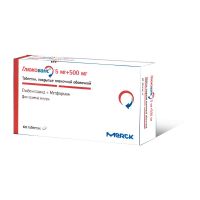 Глюкованс 5мг+500мг таб.п/об.пл. №60 (MERCK SANTE S.A.S.)