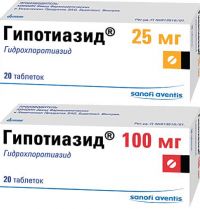 Гипотиазид 25мг таб. №20 (SANOFI-AVENTIS/ CHINOIN PHARMACEUTICAL AND CHEMICAL WORKS CO.)