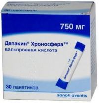 Депакин хроносфера 750мг гран.д/пр.внутр.пролонг. №30 пак. (SANOFI-WINTHROP INDUSTRIE)