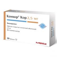 Конкор кор 2.5мг таб.п/об.пл. №30 (DONG-A PHARMACEUTICAL CO.)