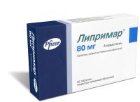 Липримар 80мг таб.п/об.пл. №30 (PFIZER PHARMACEUTICALS LLC/ PFIZER MNF DEUTSCHLAND GMBH)