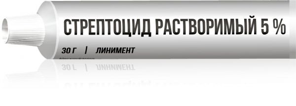 Стрептоцид растворимый 5% 30г линимент №1 туба (Озон ооо)