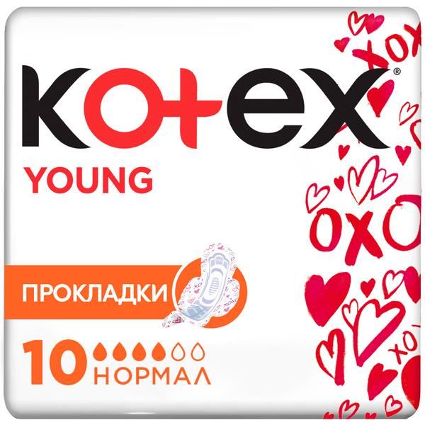 Котекс прокладки young №10 нормал 5503/5500