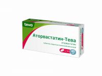 Аторвастатин-тева 40мг таб.п/об.пл. №30 (TEVA PHARMACEUTICAL INDUSTRIES LTD.)