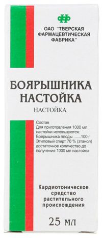 Боярышник 25мл настойка №1 фл. (ТВЕРСКАЯ ФАРМАЦЕВТИЧЕСКАЯ ФАБРИКА ОАО)