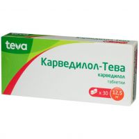 Карведилол 12.5мг таб. №30 ^ (TEVA OPERATIONS POLAND SP Z.O.O.)