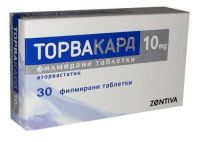 Торвакард 10мг таб.п/об.пл. №30 (SANECA PHARMACEUTICALS A.S.)