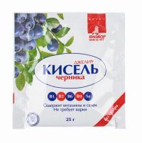 Кисель джели на фруктозе 25г черника (БИОКОР ООО)