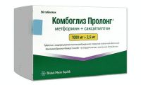 Комбоглиз пролонг 1000мг+2,5мг таб.п/об.пл.модиф.высв. №56 (BRISTOL-MYERS SQUIBB COMPANY)