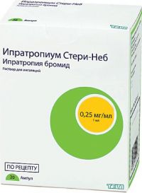 Ипратропиум стери-неб 0.25мг/мл 1мл р-р д/инг. №20 амп.полим. (TEVA PHARMACEUTICAL INDUSTRIES LTD.)