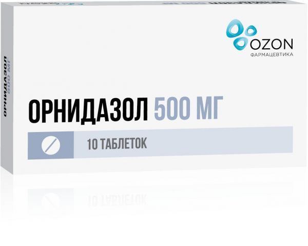 Орнидазол 500мг таб.п/об.пл. №10