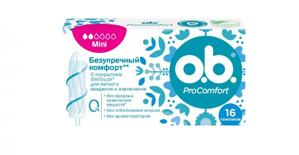 О.б. тампоны procomfort №16 мини