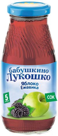 Бабушкино лукошко сок 200мл яблоко ежевика осветл. б/сахара (ФАУСТОВО ЗАВОД ДЕТСКОГО ПИТАНИЯ ООО)