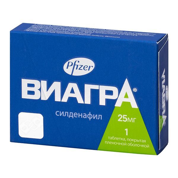 Виагра 25мг таб.п/об.пл. №1 (Pfizer pgm)