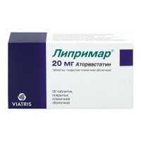 Липримар 20мг таб.п/об.пл. №30 (PFIZER PHARMACEUTICALS LLC/ PFIZER MNF DEUTSCHLAND GMBH_1)