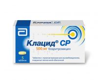 Клацид ср 500мг таб.п/об.пл.пролонг. №5 (ABBVIE S.R.L.)