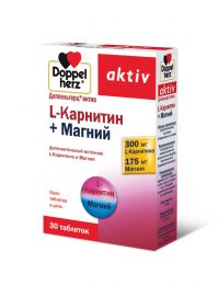 Доппельгерц актив l-карнитин+магний таб. №30 (MCKEON PRODUCTS INC.)