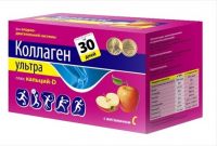 Коллаген ультра плюс кальций-d 8г пор. №30 пак.  яблоко (ВЕДА ООО)