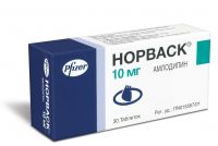 Норваск 10мг таб. №30 (PFIZER PHARMACEUTICALS LLC/ PFIZER MNF DEUTSCHLAND GMBH)