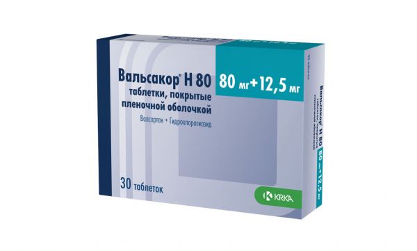 Вальсакор н 80мг+12,5мг таб.п/об.пл. №30