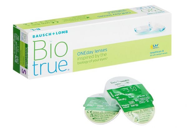 Линза контактная biotrue oneday №30 r8.6 -1,25