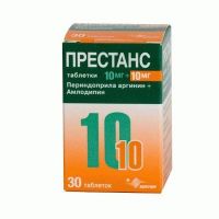 Престанс 10мг+10мг таб. №30 (SERVIER LES LABORATOIRES INDUSTRIE/ СЕРДИКС ООО)